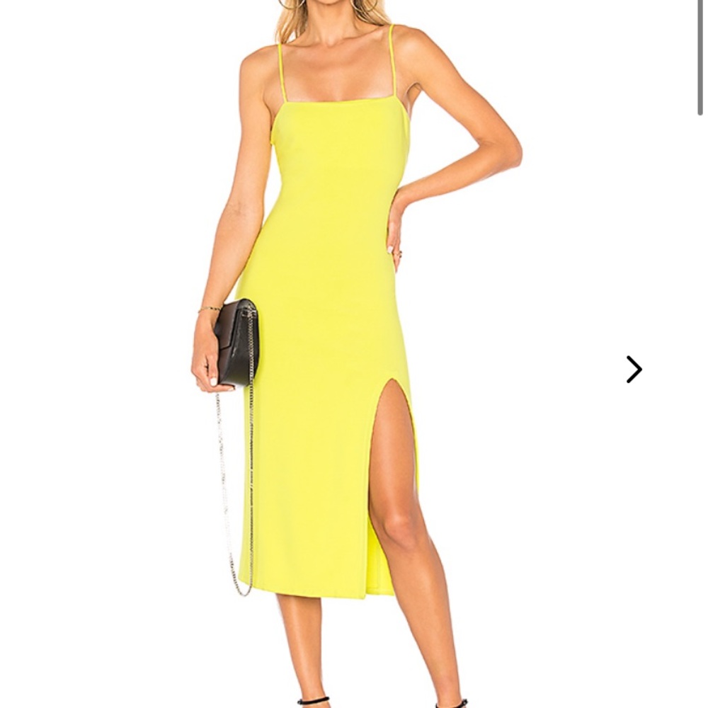 Lovers and friends yellow midi dress